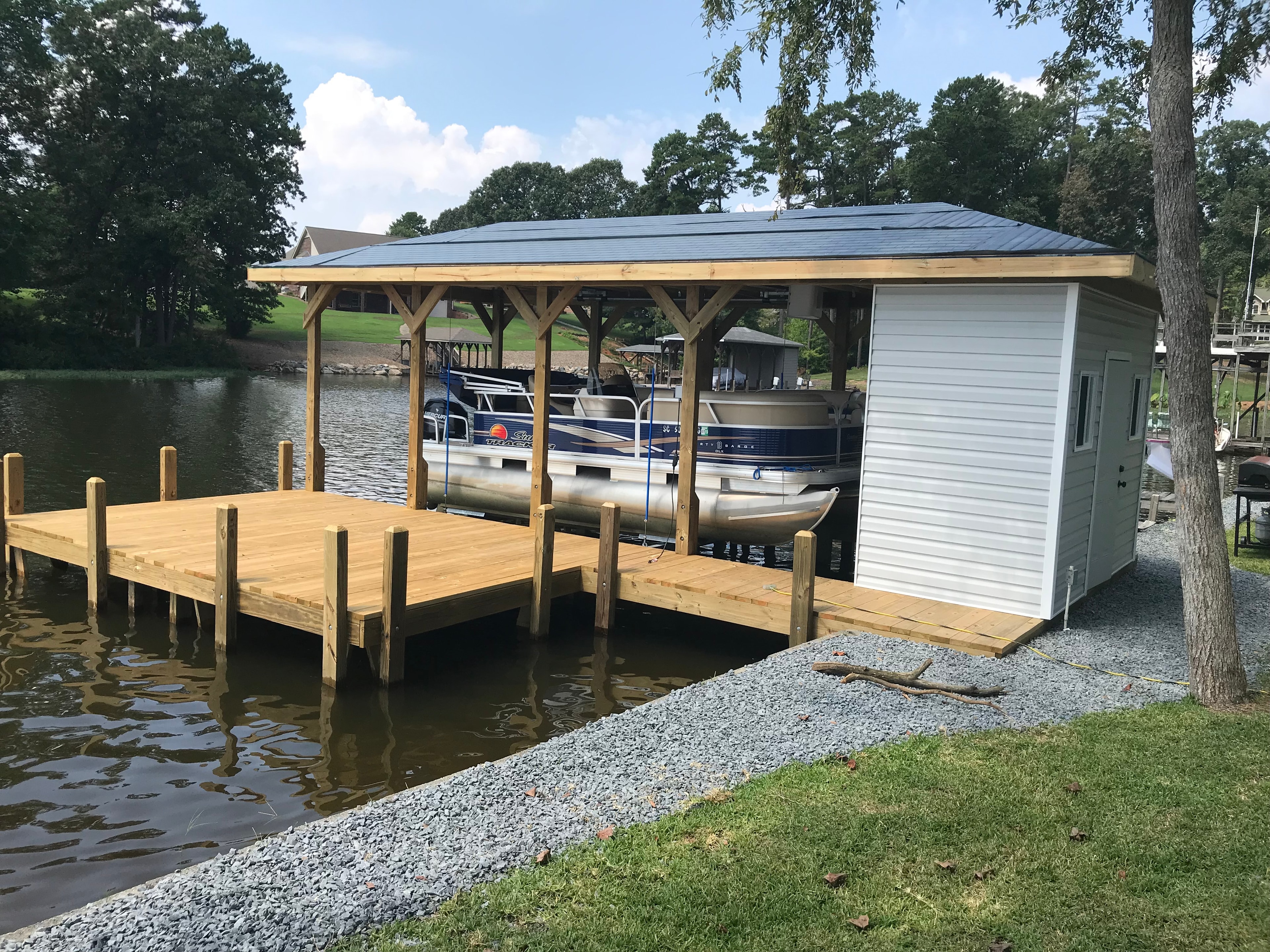 SHT Construction — custom boathouse build
